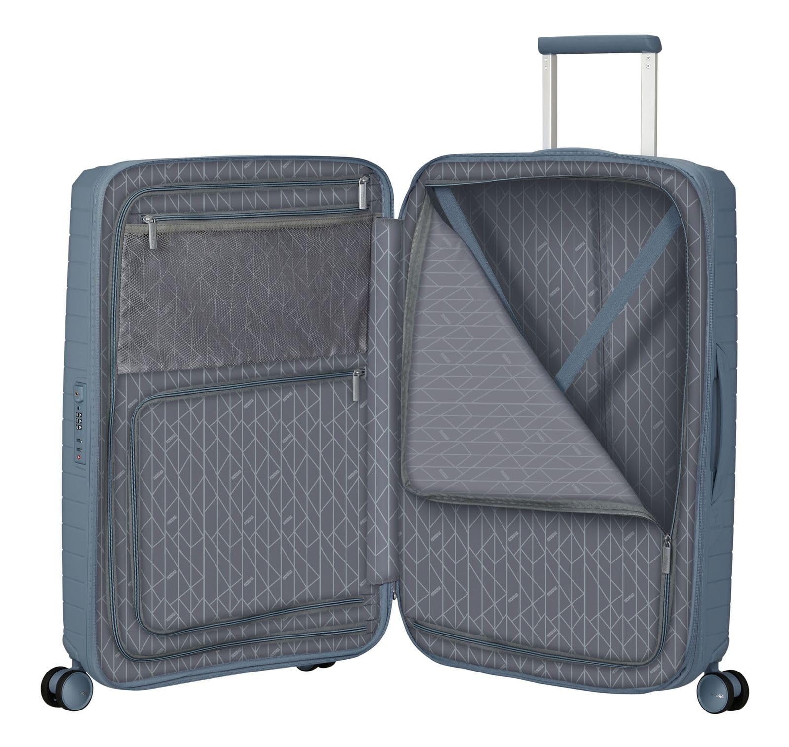 American Tourister carrello Fastforward Spinner 68/25 TSA EXP Trolley Steel Blue celeste