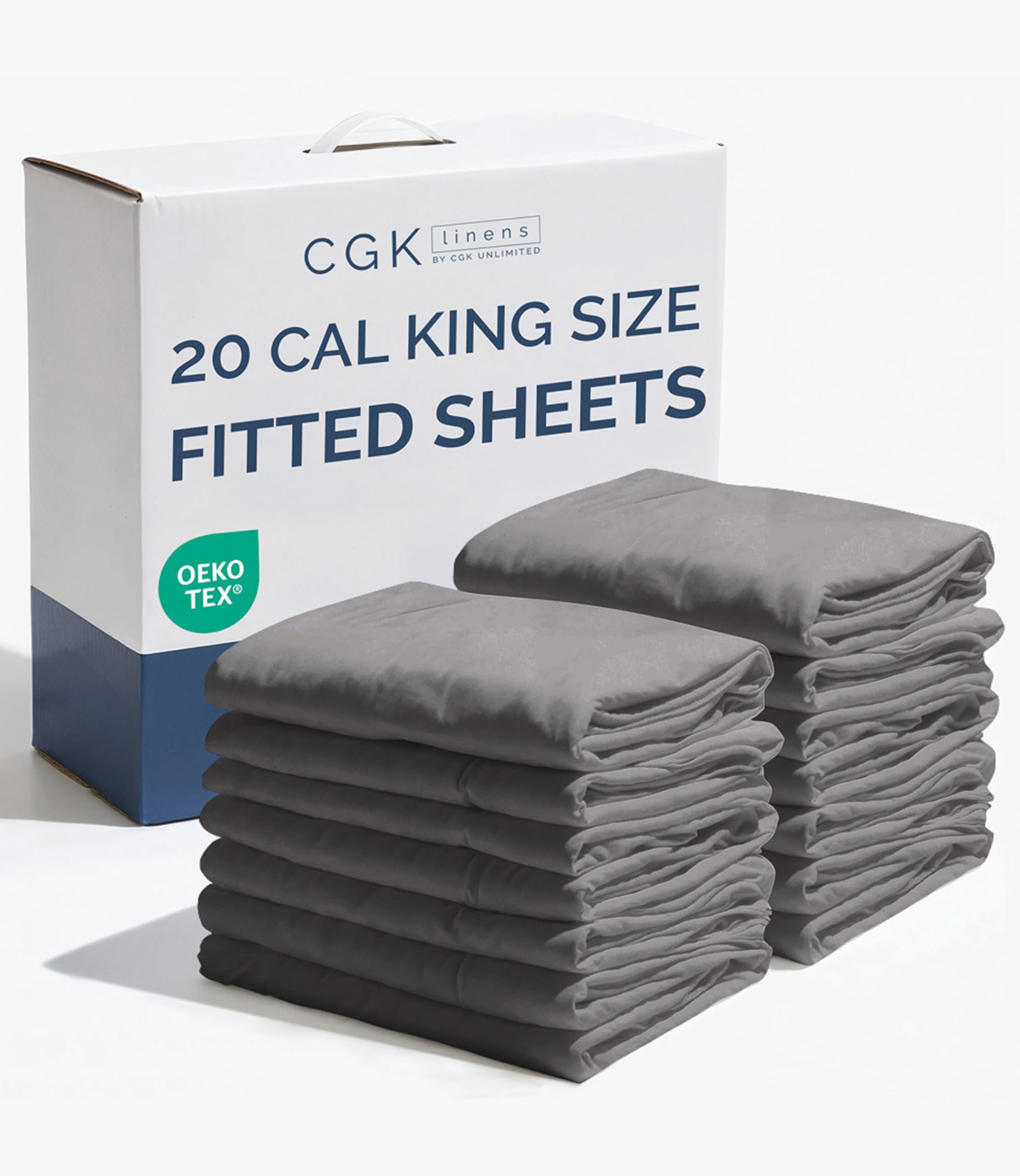 Cal King Fitted Sheet - Single Fitted Sheet Only - Deep Pockets - Dark Grey