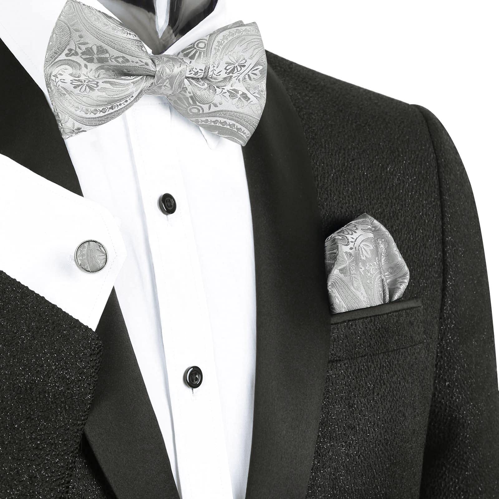 Alizeal Set di 5 gilet da uomo in jacquard Paisley