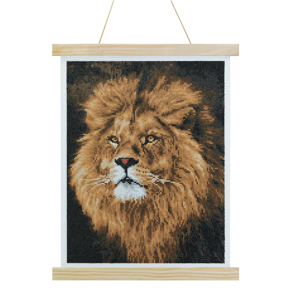 Kit Broderie Diamant Lion Majestueux 35x45 cm de Crystal Art pour Poster Mural dès 8 ans