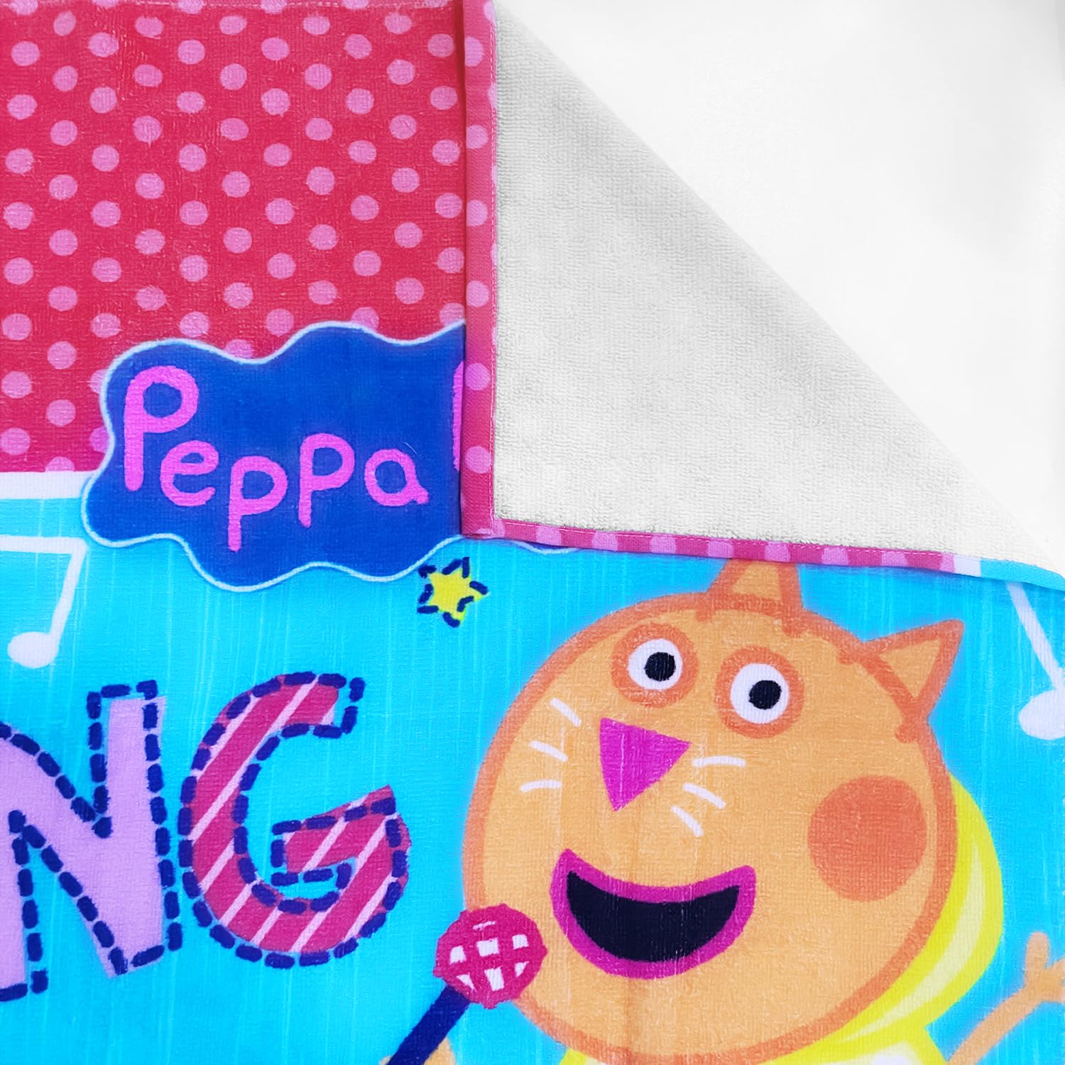 Sassoon Peppa Pig (Sing) Cotton Kids Bath Towel with Gift Box in 400 GSM- 60 cm x 120 cm 1