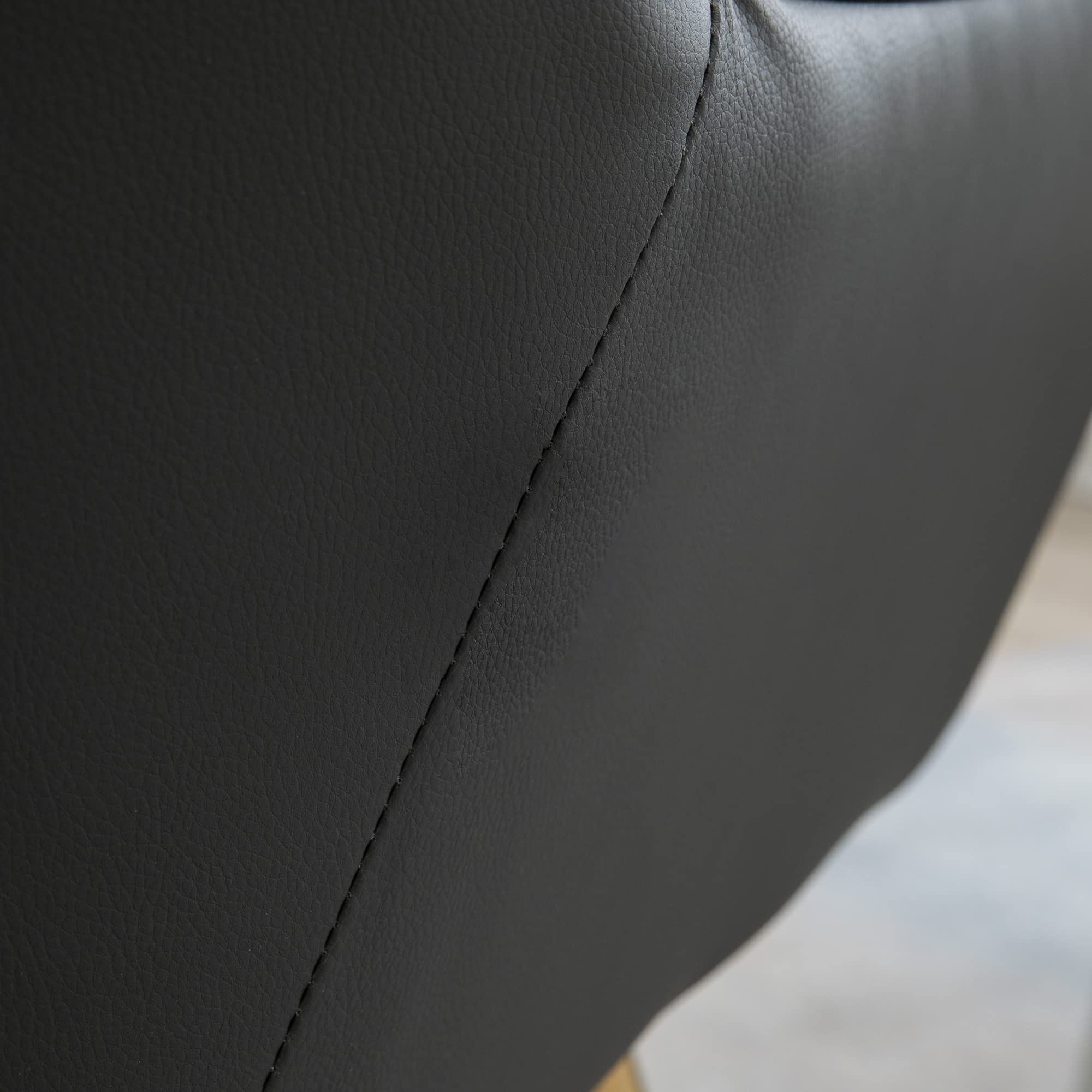 HOMCOM Butaca de Salón Sillón de Salón Tapizado en Cuero Sintético y Terciopelo con Reposabrazos Patas Doradas y Marco de Acero Butaca para Dormitorio Sala de Estar Carga 120 kg Gris