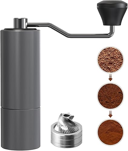 Molinillos de café manuales con fresas cónicas de acero inoxidable CNC para expreso, viajes, camping, cocina y oficina, molinillo de café manual