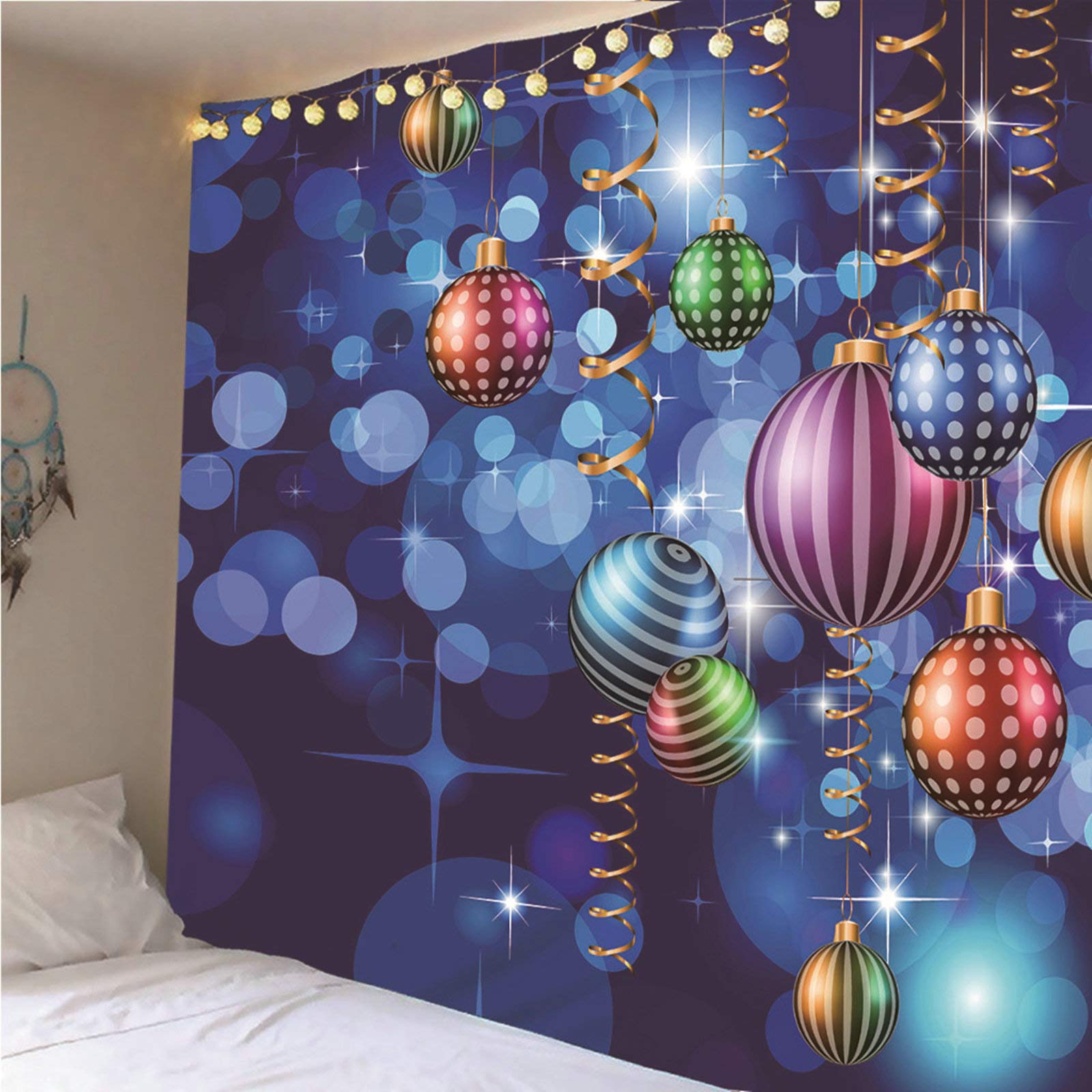 KnSam Dywan na ścianę, gobelin, ozdoba na ścianę, do salonu, dekoracja domu z poliestru, kolorowa, 350 x 256 cm, dywan ścienny