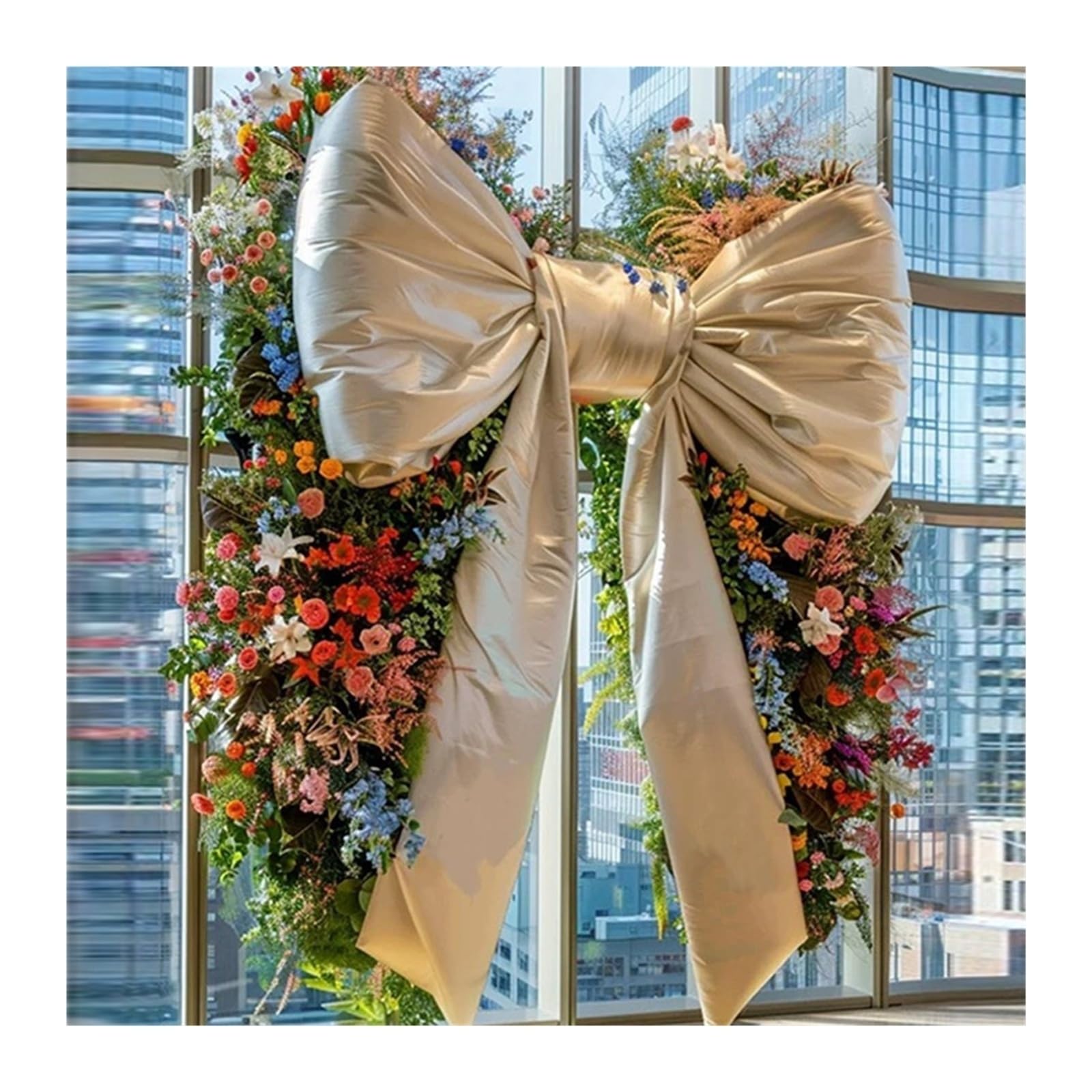 MFESFCS Giant Bow Decorations Oversized Giant Bow Decor For Wedding Birthday Party Photo Props Shop Window Decor(E Champagne1.5mX2.2m)