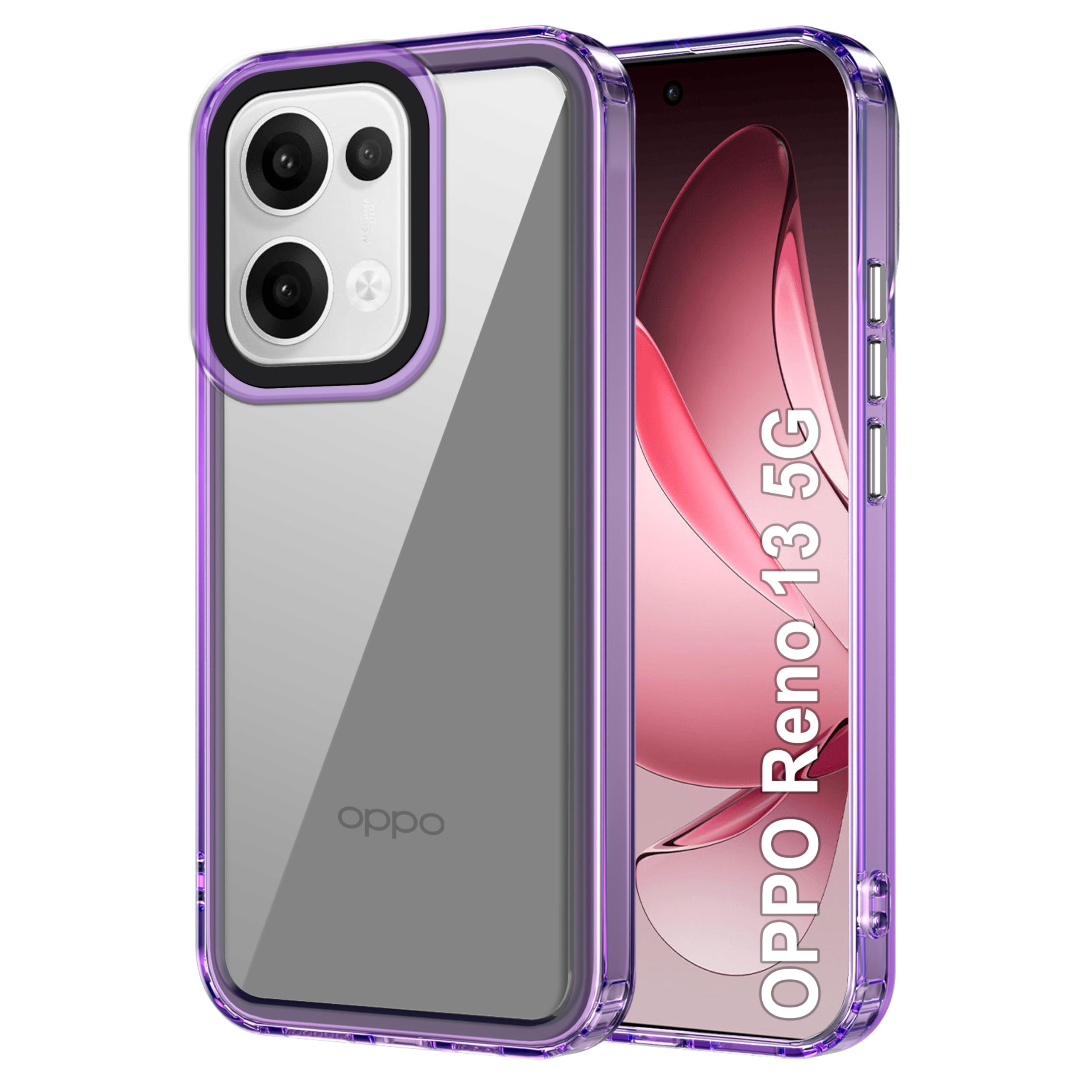 amazon basics Back Case Cover for Oppo Reno 13 5G | Compatible for Oppo Reno 13 5G Back Cover | Case Cover with Camera P