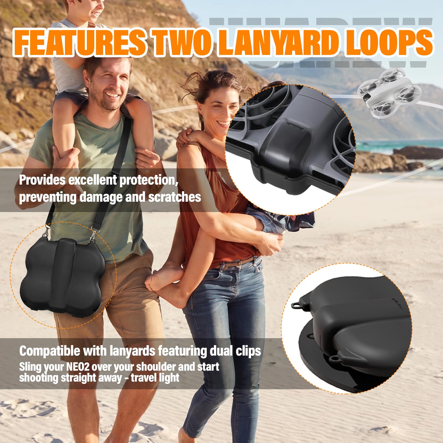 Étui Case pour DJI Neo 2, Étui de Protection Rigide Portable | pour Drone DJI Neo 2, Coque de Protection pour Drone Portable et Compact