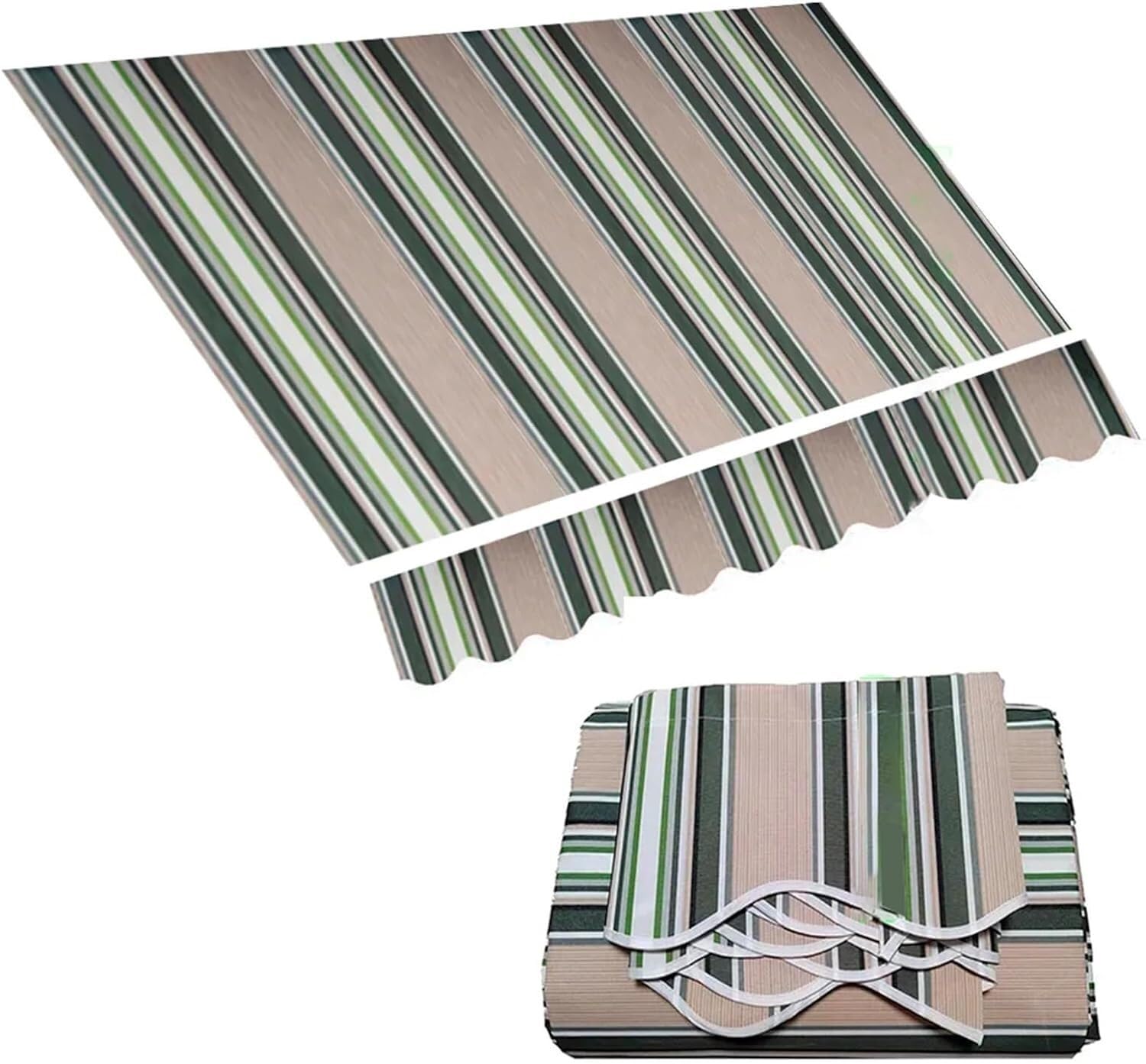 Tissu d'auvent de patio polyester 280g bâche rechange store banne escamotable 3m x 1.5m