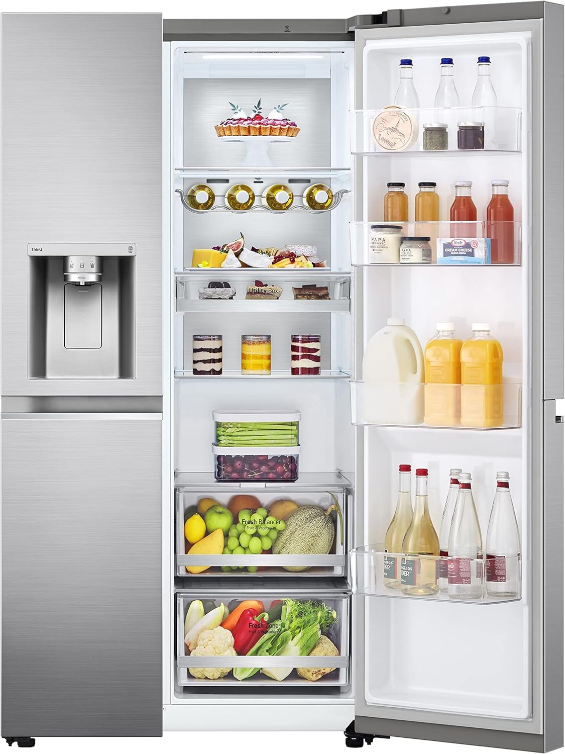 LG GSLV90PZAD Frigorifero Americano 635 Litri Clase Energetica D No Frost Silver