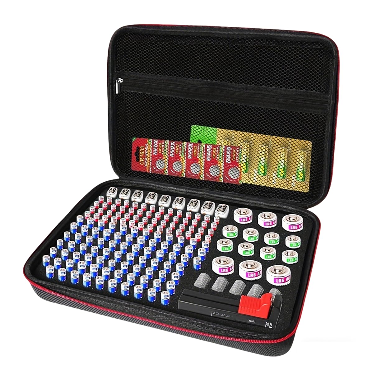 Boite Rangement Piles | Organisation Efficace pour Plus de 146 Piles AA, AAA, C, D, 9V ，pile bouton(Non Incluses)
