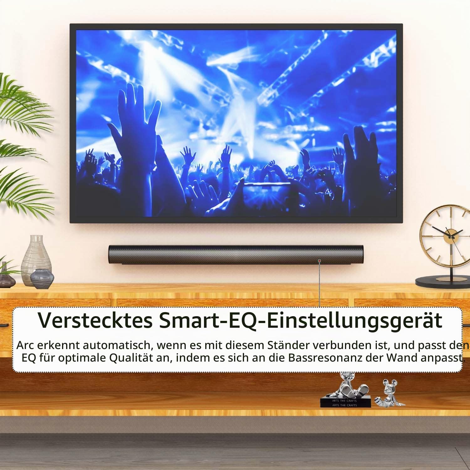 Wandhalterung für Sonos Arc Soundbar, versteckter Stil für Sonos Arc Ultra Wandhalterung, Metallhalterung mit Hardware-Kit，Schwebende Halterung unter dem Fernseher