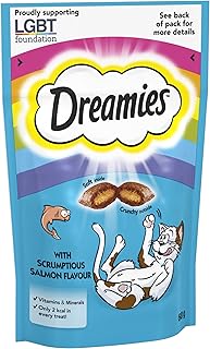 DREAMIES Salmon Cat Treats 60 g (Pack of 8)