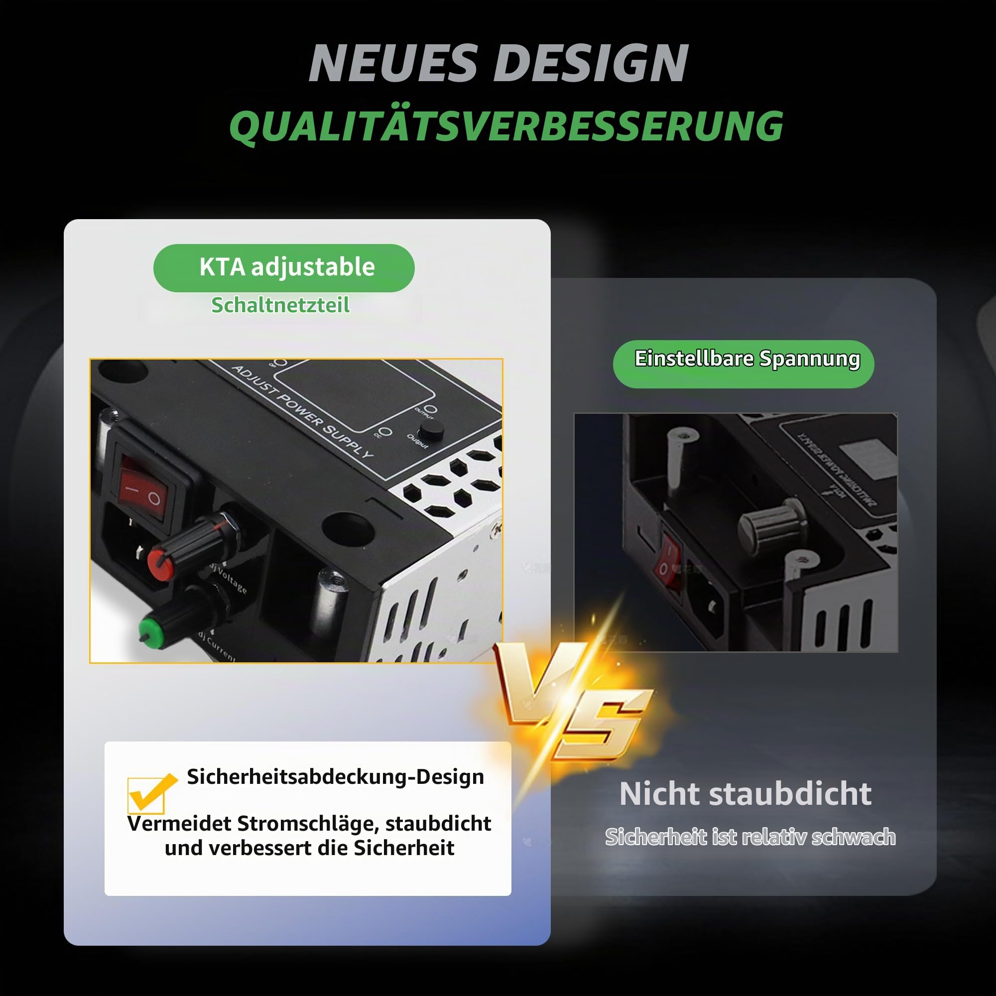 Upgrade Einstellbar Trafo DC 30V 17A 500W Netzteil Transformator Schalternetzteil 230V AC auf DC Netzteil 30Volt Transformator Industriell für LED Lichtleiste CCTV Kamera Sicherheitssystem Radio SMPS