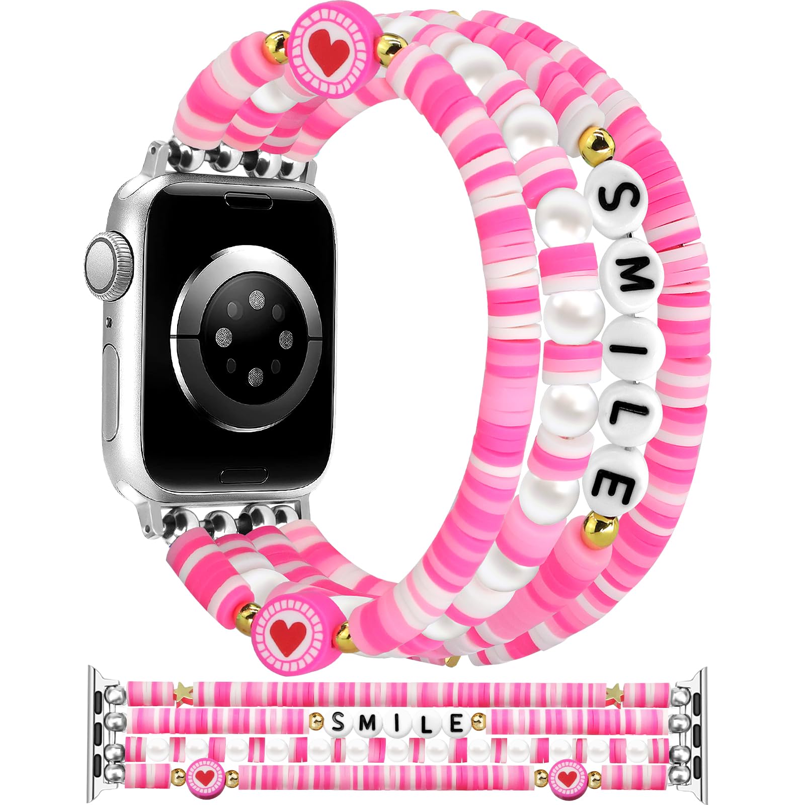 Amazon.com: Newlibery Beaded Bracelets Band Compatible with 