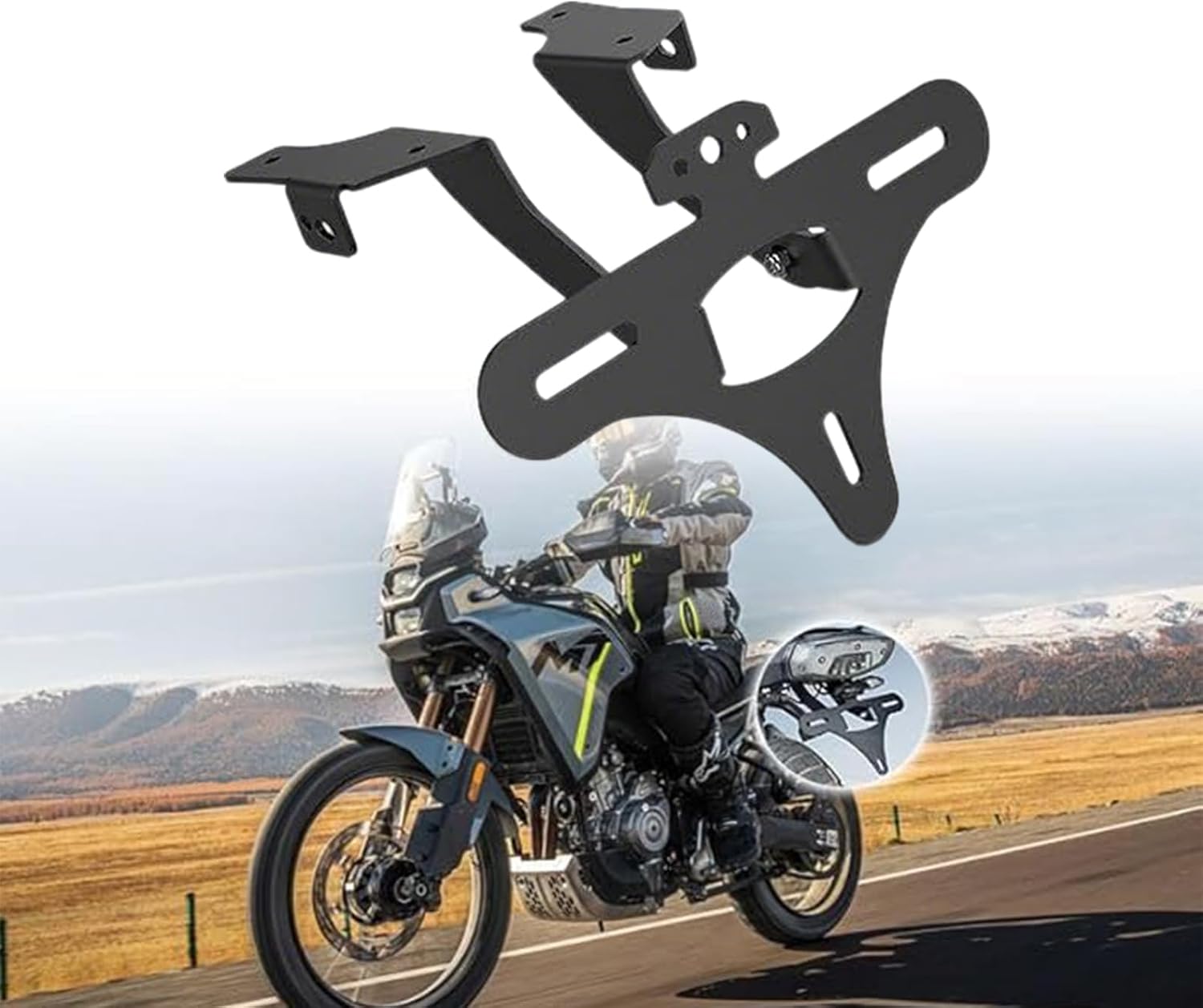 Tail Tidy Rear Fender Eliminator License Plate Compatible with CFMOTO Ibex 450 2025,Aluminum Alloy,CNC-machined,Black,CFMOTO Ibex 450 Accessories,CFMOTO 450MT Accessories