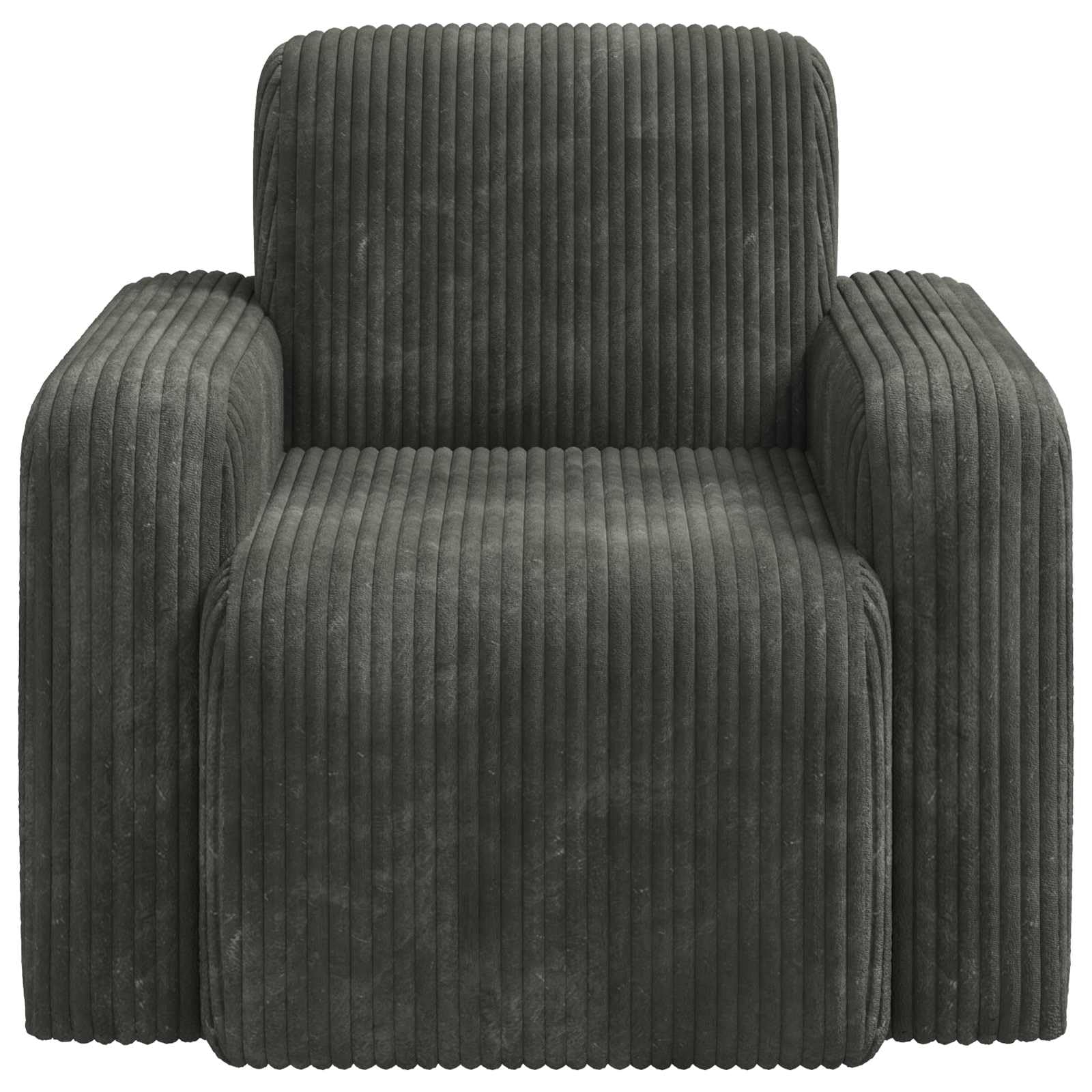 vidaXL Sessel Anthrazit Cord, Moderne Sessel, stylische Sitzgelegenheit für Wohnzimmer, Schlafzimmer, eleganter Lounge-Stuhl, weicher Komfort