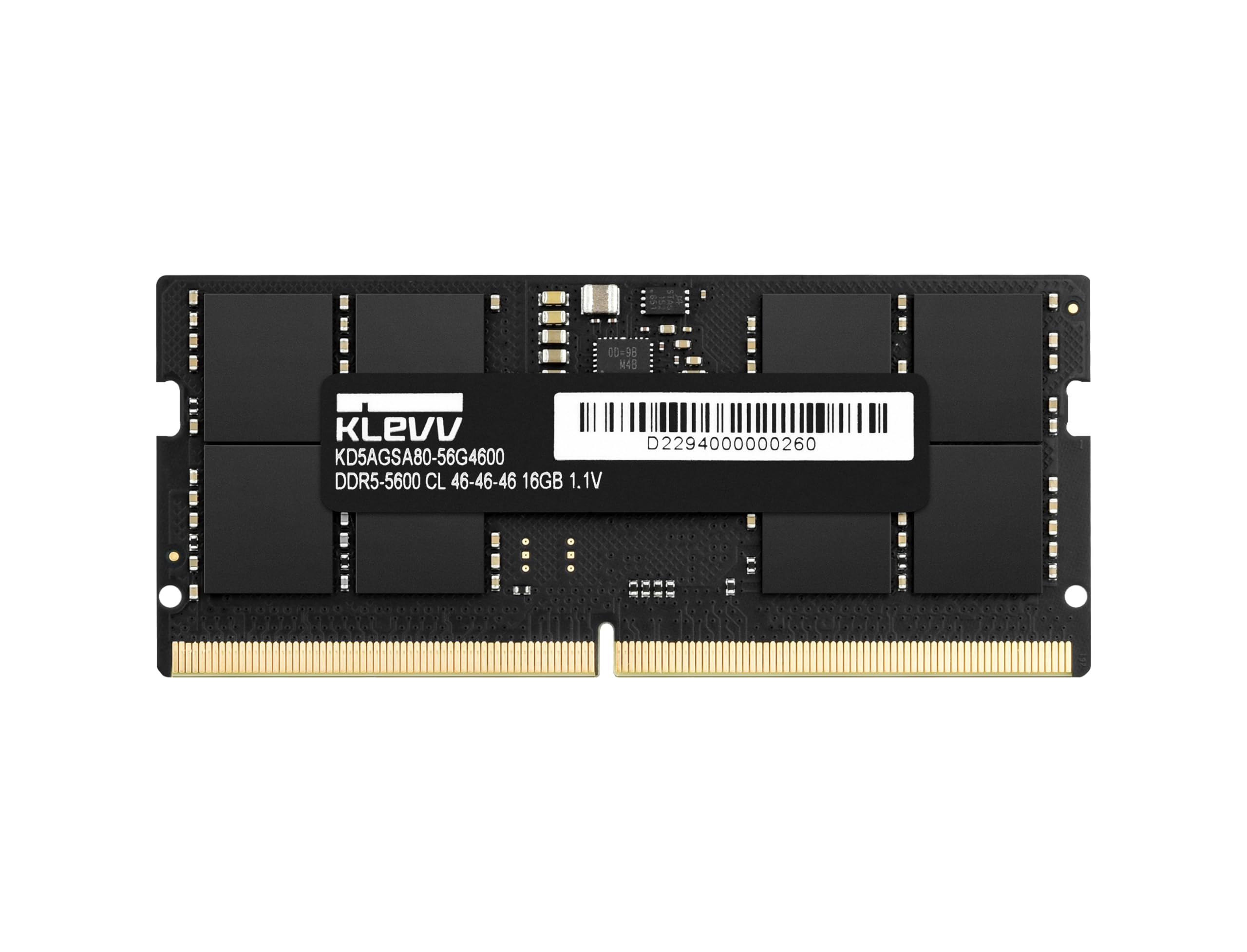 KLEVV DDR5 32GB (1x32GB) 5600MHz CL46 SODIMM SK Hynix A-Die Laptop Ram Memory 1.1V (KD5AGSA80-56G460A)