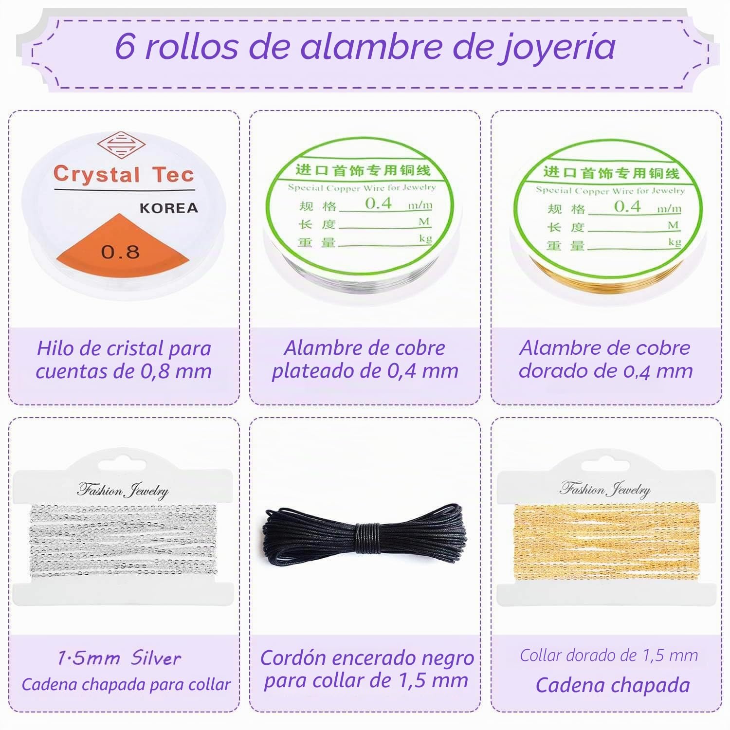 shynek Kit de fabricación de joyas, suministros para adultos con herramientas, cables, accesorios y dijes para hacer y reparar