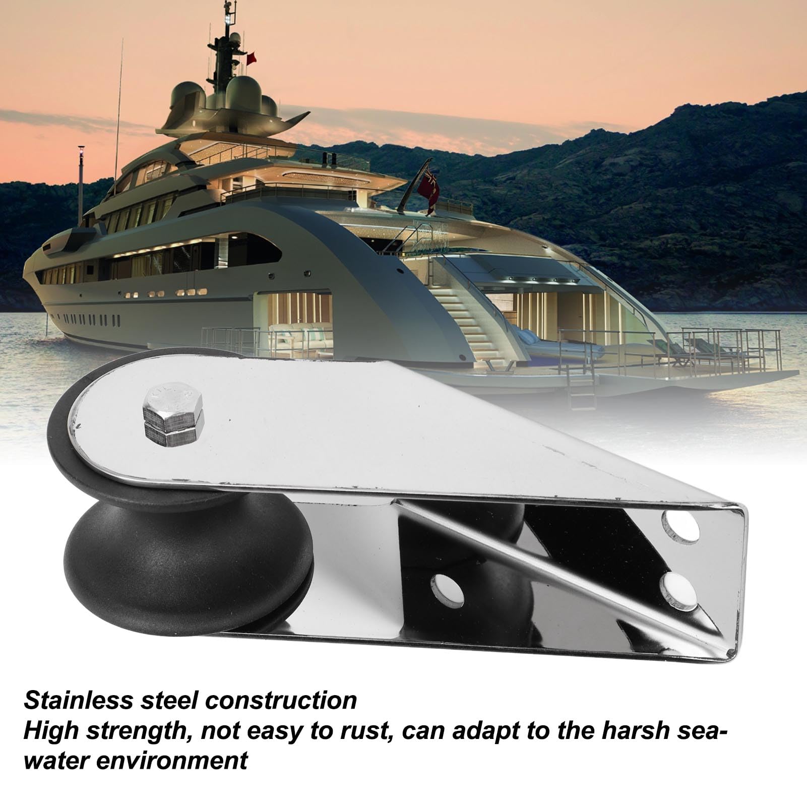 banapoy Rouleau d'ancrage d'arc, Rouleau de Levage Rouleau d'ancrage d'arc de Bateau en Acier Inoxydable, Amarrage de Yacht Marin Fixe, Support Fixe D'ancre d'arc pour Bateau Yacht Marin