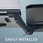VIVO ajustable 34 x 10 carte-clé et plate-forme de souris d'ordinateur de inch, tiroir ergonomique sous table, plateau sous bureau, noir, MOUNT-KB36B