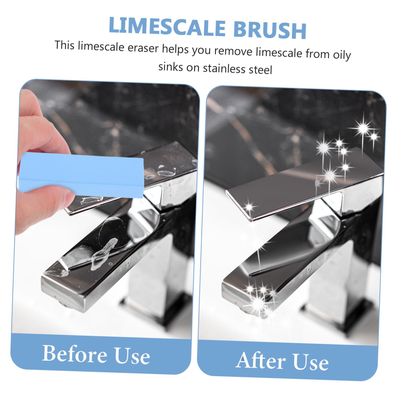 Ipetboom Stone Rubber Kitchen Sink Cleaning Block for Hard Water Deposits Limescale Compact Cleaner for Fixtures and