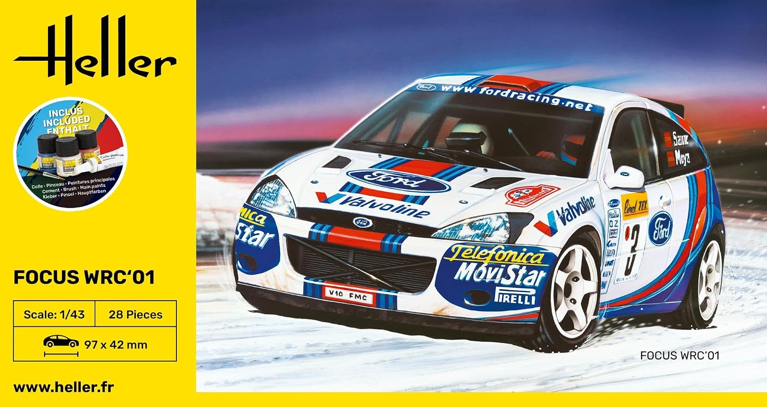 heller - Model Car Starter Kit Focus WRC'01 56196| 1:43