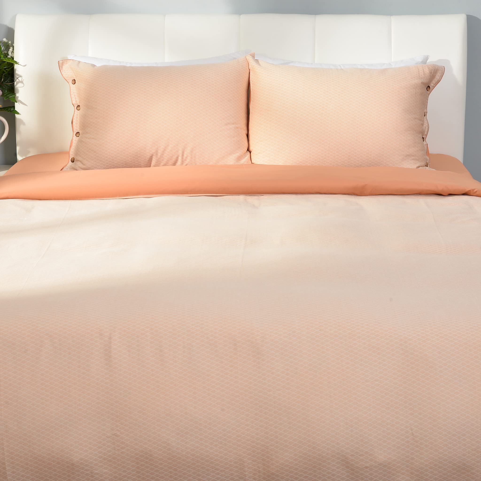 Deco Mex Scale 4-Piece Bedding Bed Linen Set 200 x 220 cm Orange