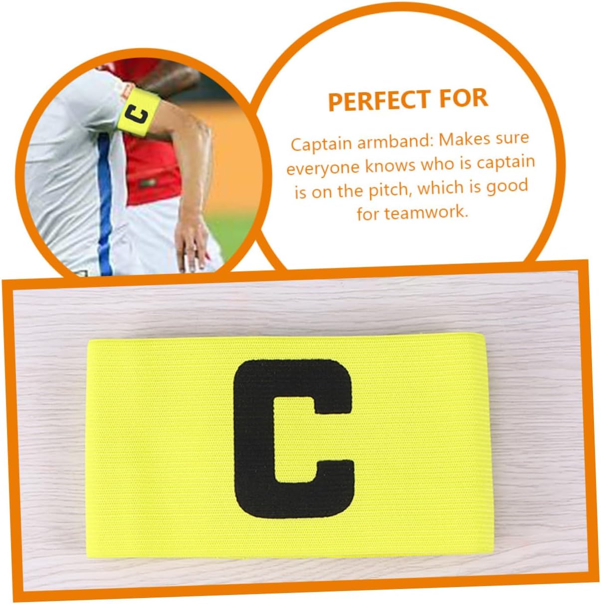Captain's Arm Band Set Soccer Team Accessory Football Arm Band Youth Size Comfortable Fit