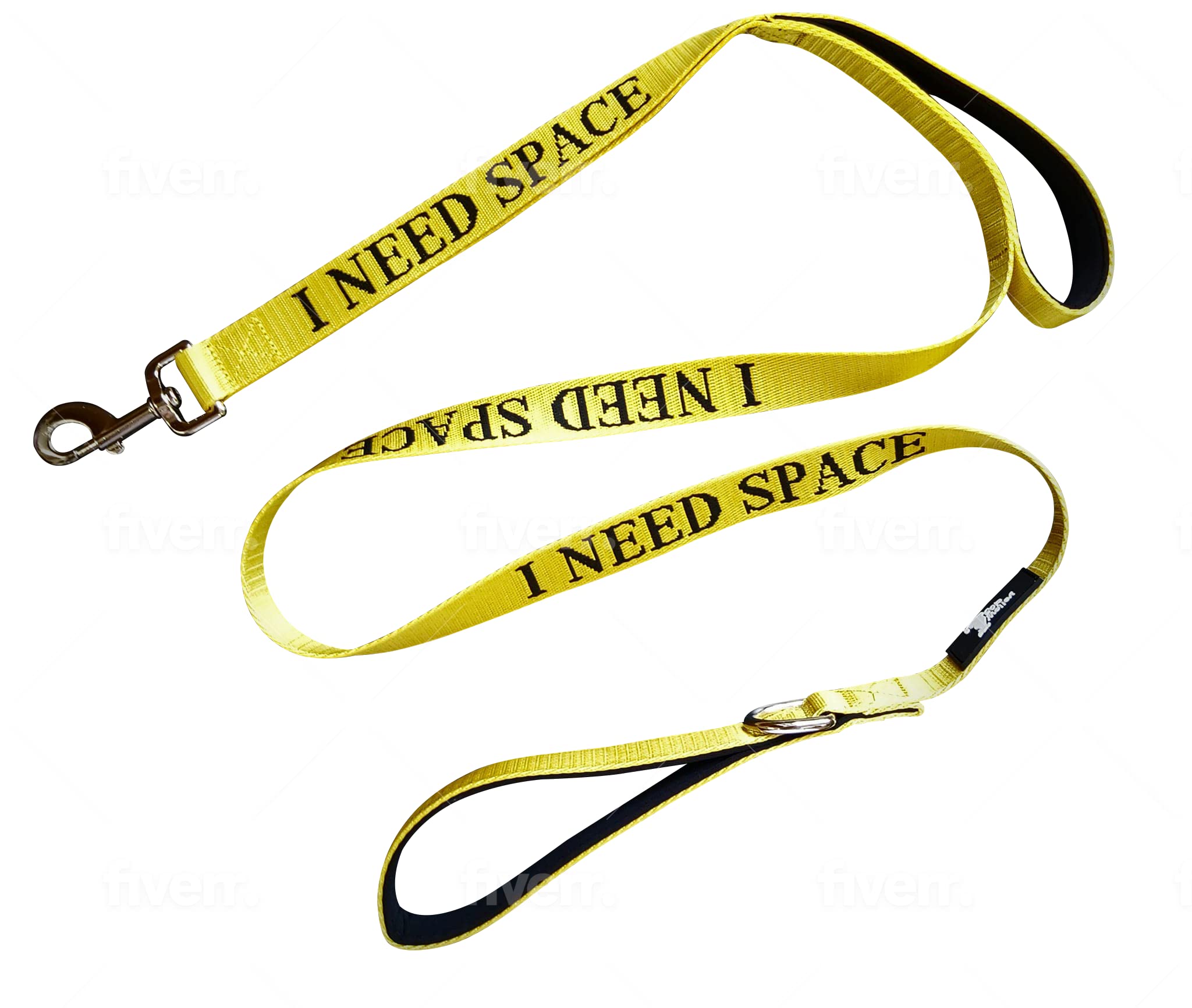 Yellow Dog UK ​“I NEED SPACE” double handle 1.5 metre dog lead for nervous, anxious, reactive dogs that need space
