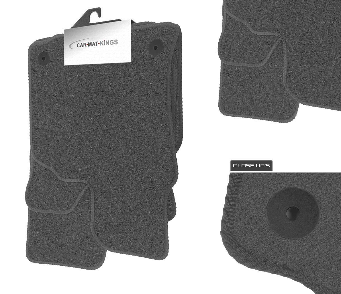 (M18:VEL) 4 Piece Jaguar (2007-2014) XF/XF Sportbrake Car Mat Set Grey Carpet and Trim