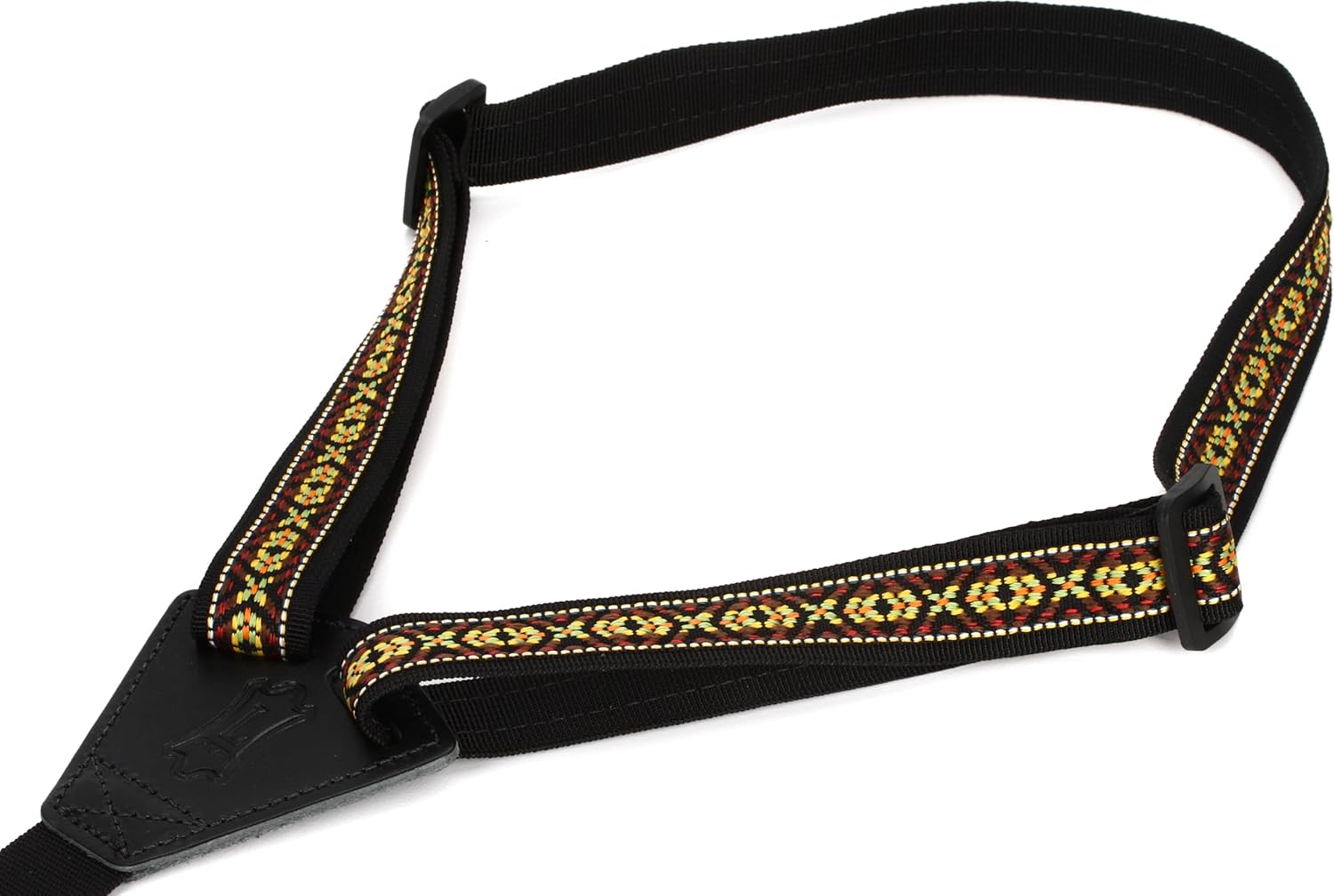 Levy's Leathers 1" Nylon Jacquard Weave Style Classical Guitar and Ukulele Strap, Yellow (M20JN-002)