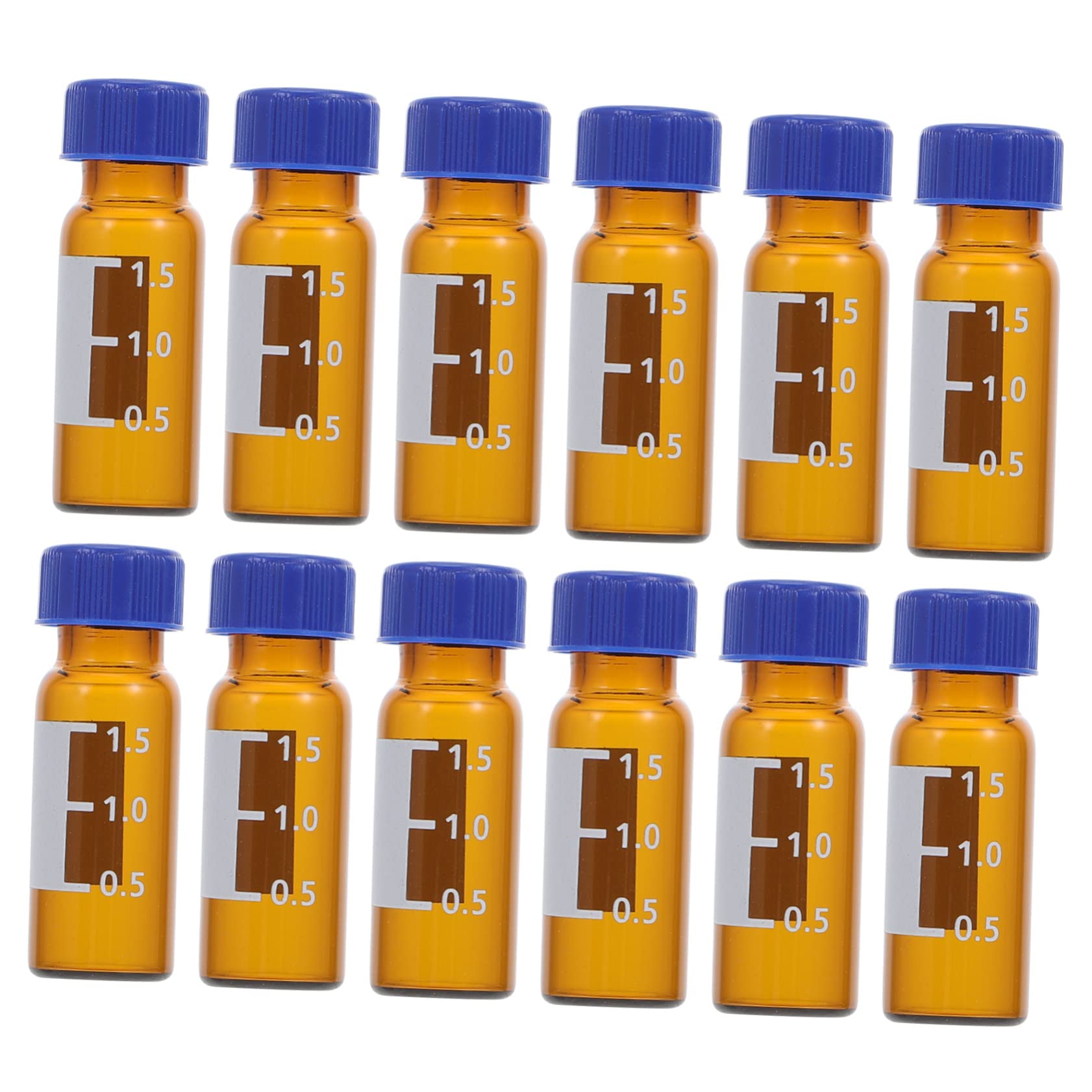OUNONA Glasprobenfläschchen aus Glas und Kunststoff 100 Stück 2ml mit Deckelkissen mit Kopfbereich Transparente Braune Glasflaschen Luftdichte Probenflaschen zum Lagern von Laborproben