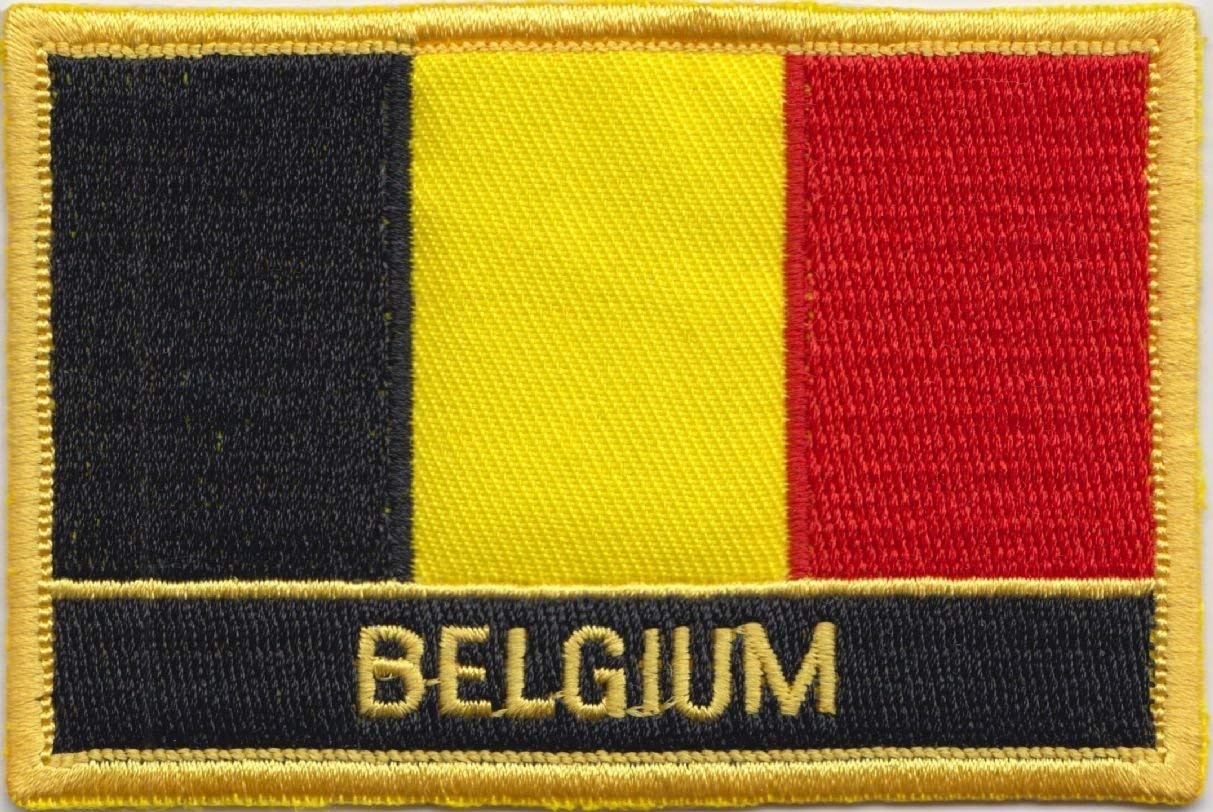 1000 Flags Belgium Flag Embroidered Rectangular Patch Badge/Sew On Or Iron On From