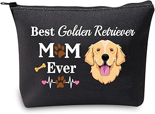Golden Retriever Mom Gifts Golden Retriever Makeup Bag Best Golden Retriever Mom Ever Cosmetic Bag Golden Retriever Lover Gifts for Golden Retriever Owner Travel Bag …, Best Golden Retriever Mom Ever Bag Black