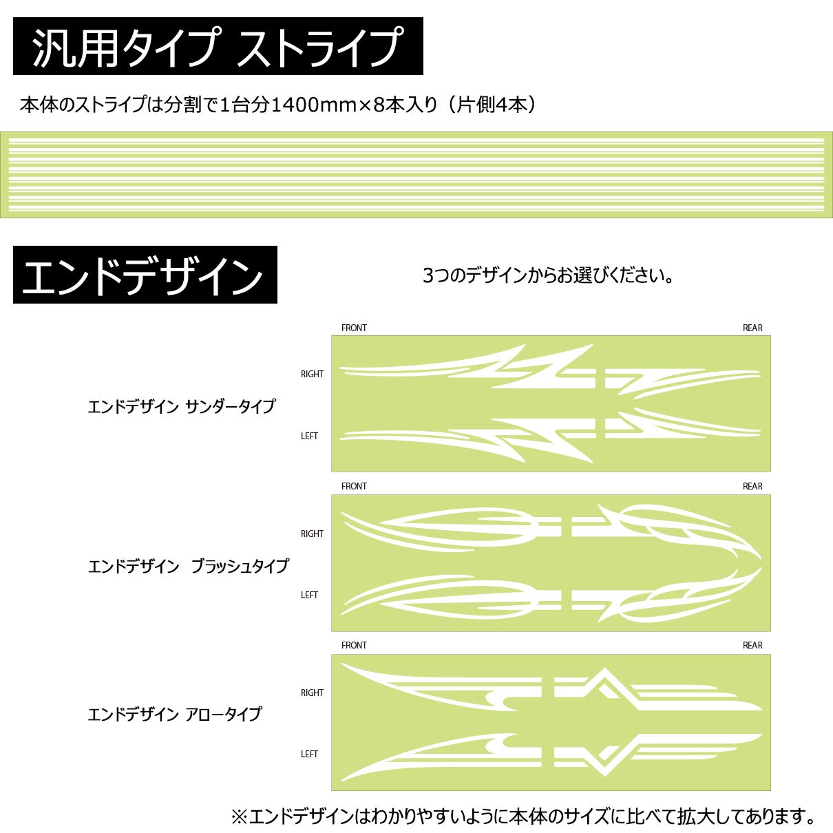 Amazon | デコライン デカール セット商品 汎用タイプ ストライプ 