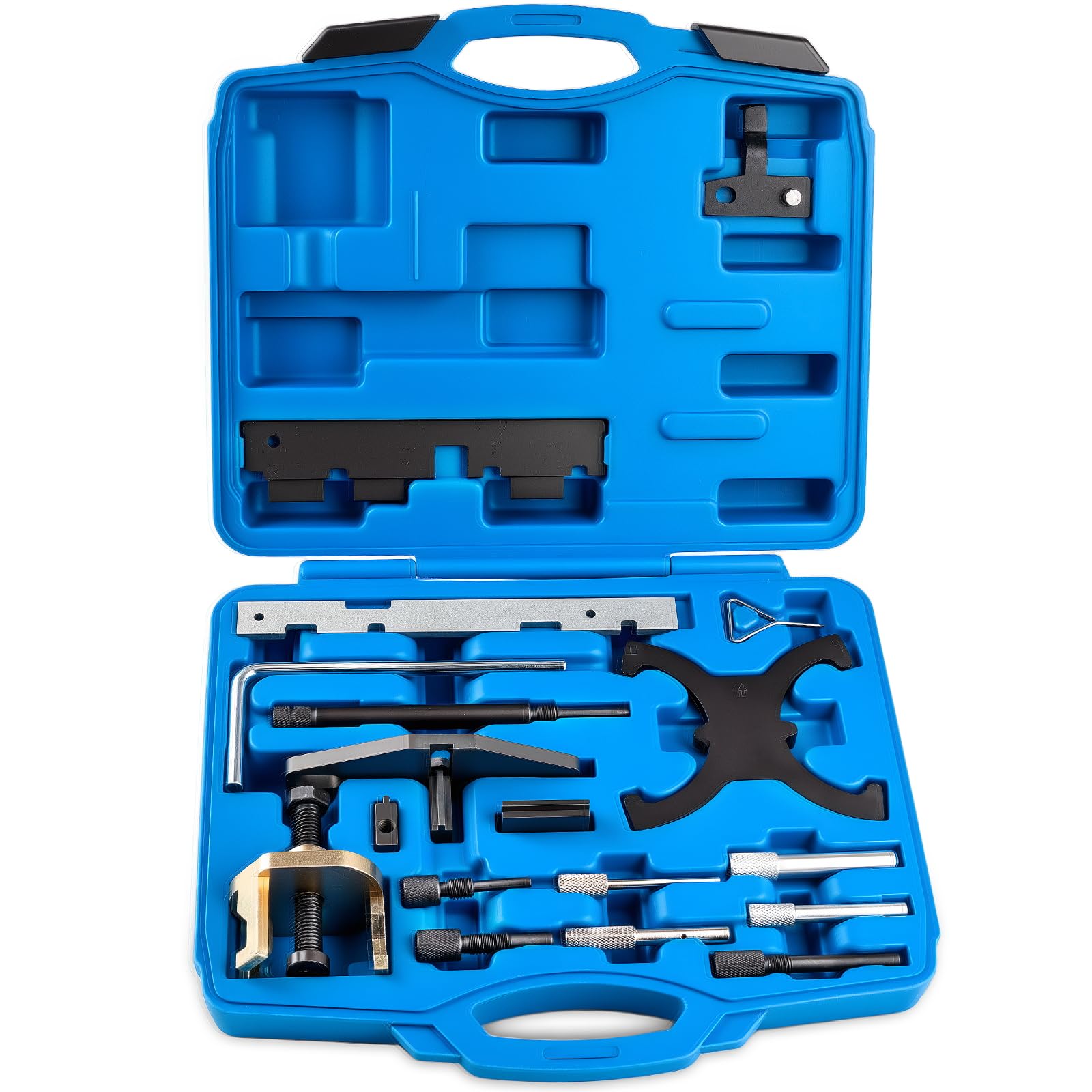 Photo 1 of 18PCS Engine Timing Tool Kit, Camshaft Locking Set with Flywheel Lock, Replaces 303-1097 303-1552, Fits Ford 1.5L 1.6L 2.0L EcoBoost (Focus Fiesta Escape) & Mazda 3 Volvo, for Timing Alignment