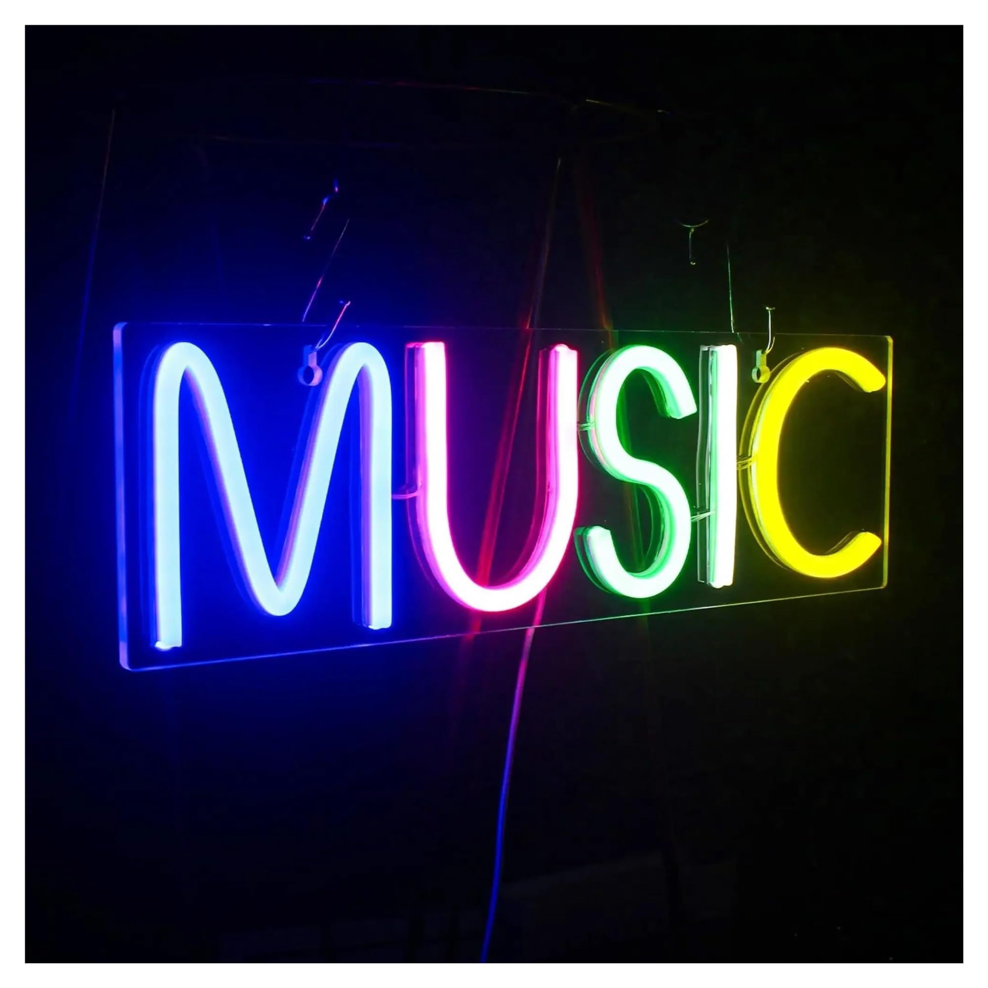cartelli al neon personalizzati MUSIC Neon Signs Per Decorazioni Da Parete, Luce LED USB Per Musica Dal Vivo, Bar, Pub, Decorazioni Per La Stanza MUSIC Lover Dance 12cmx40cm