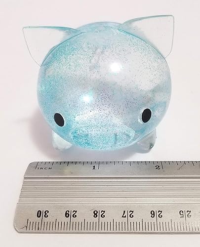 Miniatura 2 de JM Future Pelota de cerdo con purpurina de cristal para aliviar el estrés y apretar, juguete divertido para niños reductor de ansiedad y alivio de