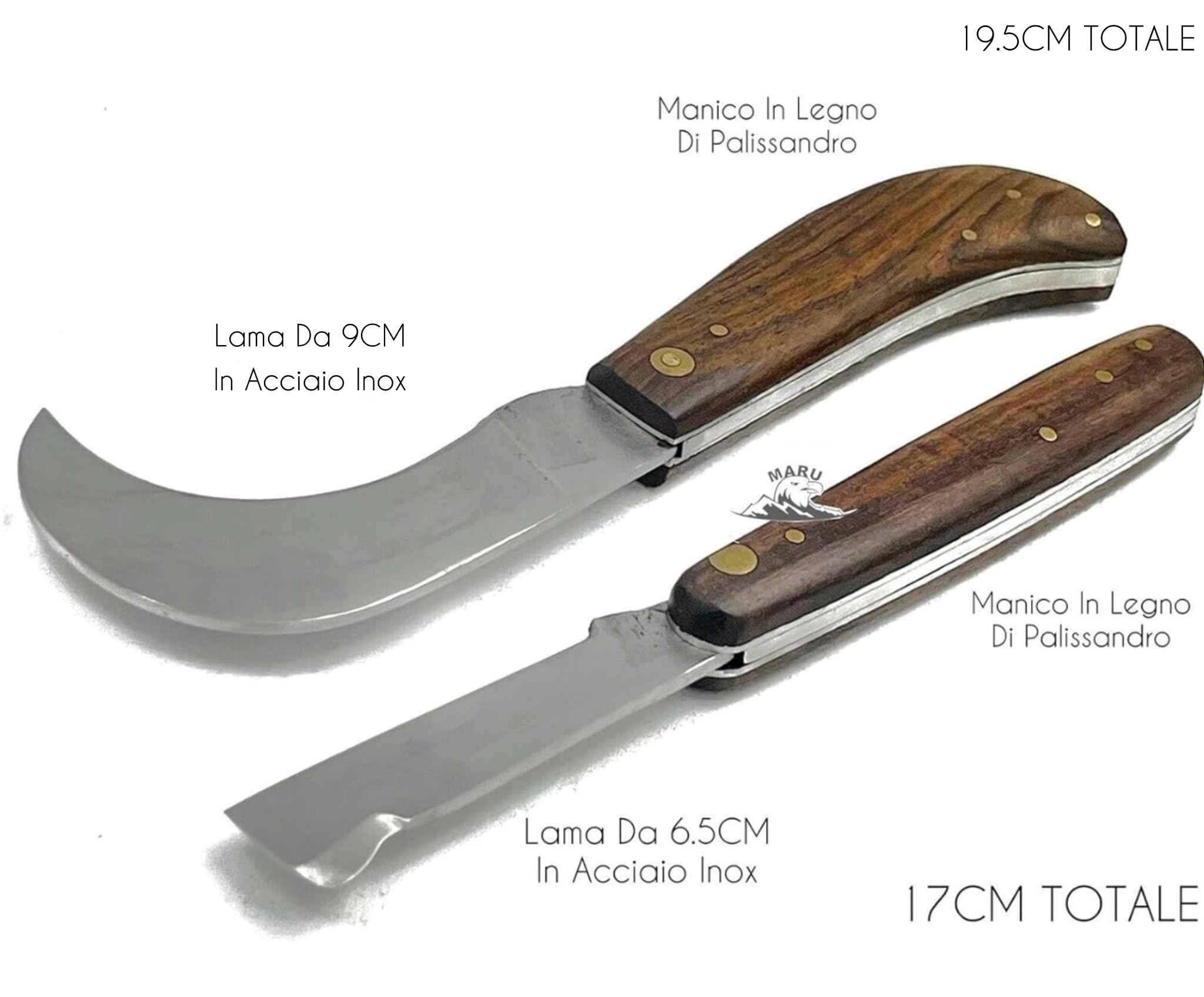 Coltello Artigianale Roncola Mezzaluna Coltelli per innesti Manico in Legno Pieghevole Coltello Da Tasca Coltello Innesto Roncola