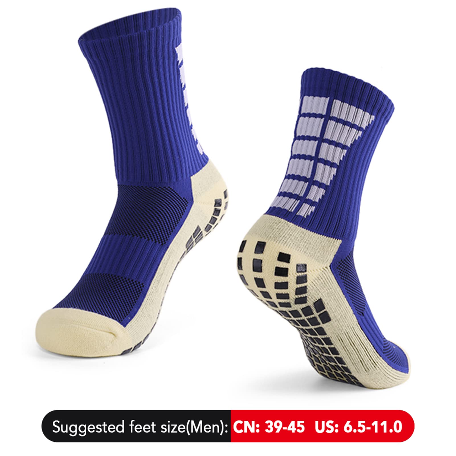 Calze da calcio antiscivolo da uomo Calze da ginnastica a compressione per basket Calcio Pallavolo Corsa Trekking Escursionismo