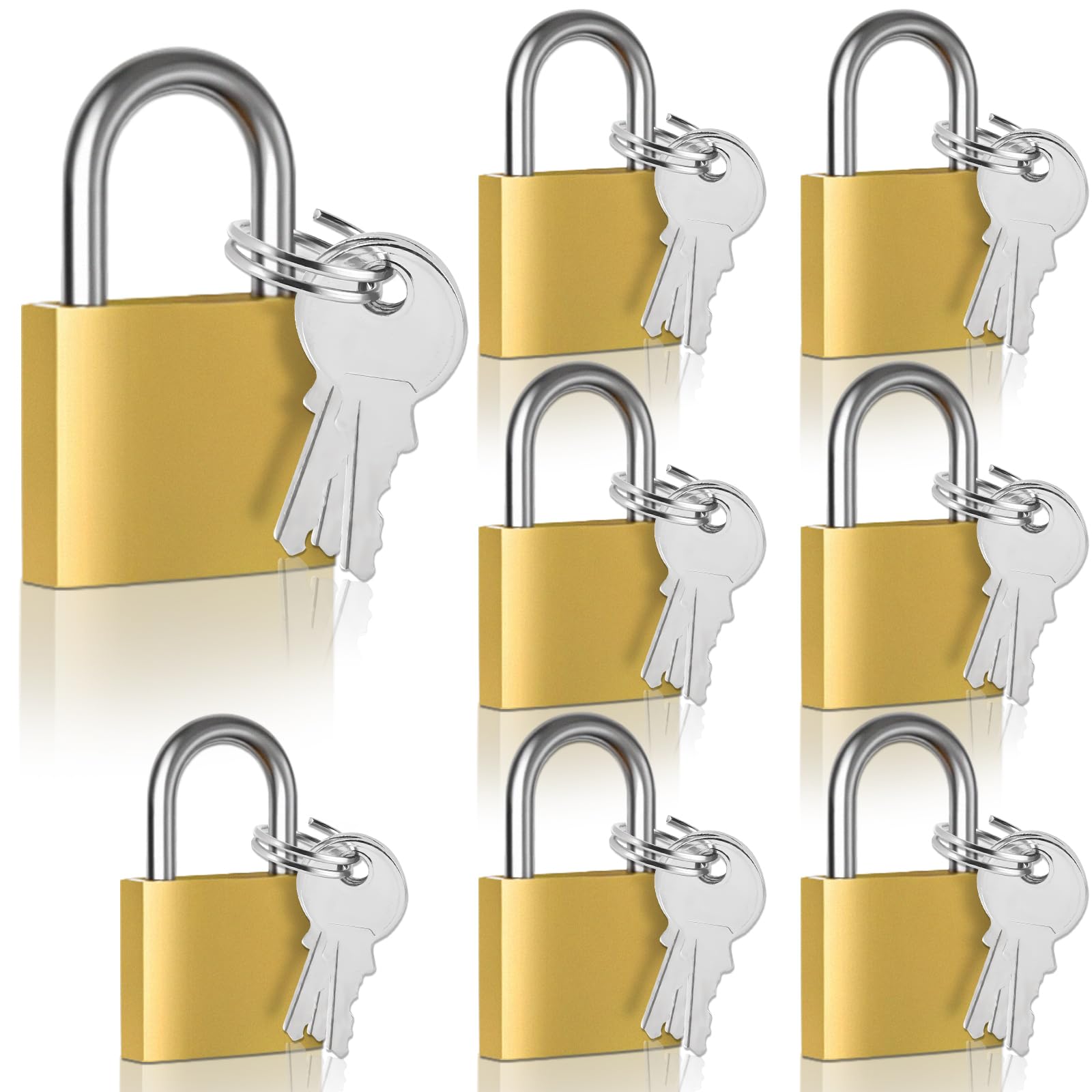 4 Cadenas à Clé Cieex - Laiton - 4x3x0.8cm - Étanche - Pour Valises, Casiers, Sacs Cadenas Valise Avion