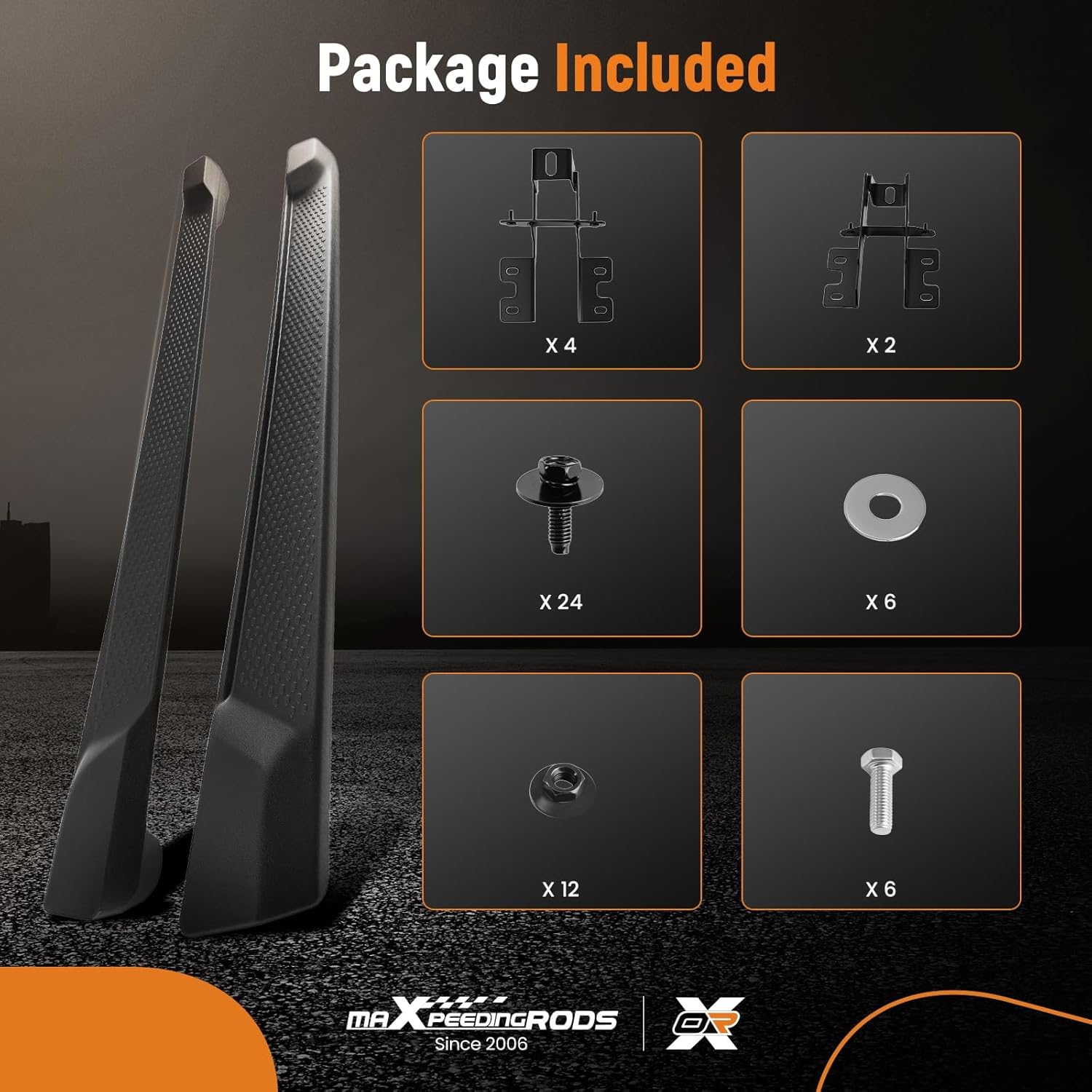 maXpeedingrods Running Boards for Jeep Wrangler JL 2018-2024 4 Door, Side Step Nerf Bars, 600LBS Load