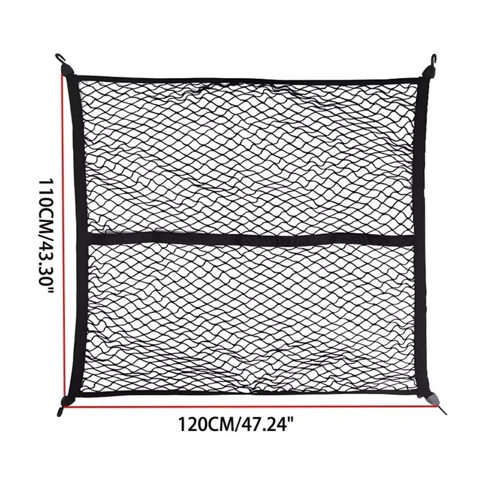 1,2 *, M per Pick-up Camion Corpo Carico Bagagliaio Auto Elasticità Rete Fissa Antiscivolo Borsa Bagagli Deposito Rete Portaoggetti Tasca Organizer