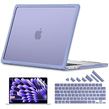 Batianda Ultimate Slim Case for MacBook Air 15" 2023-2026, Lavender Grey