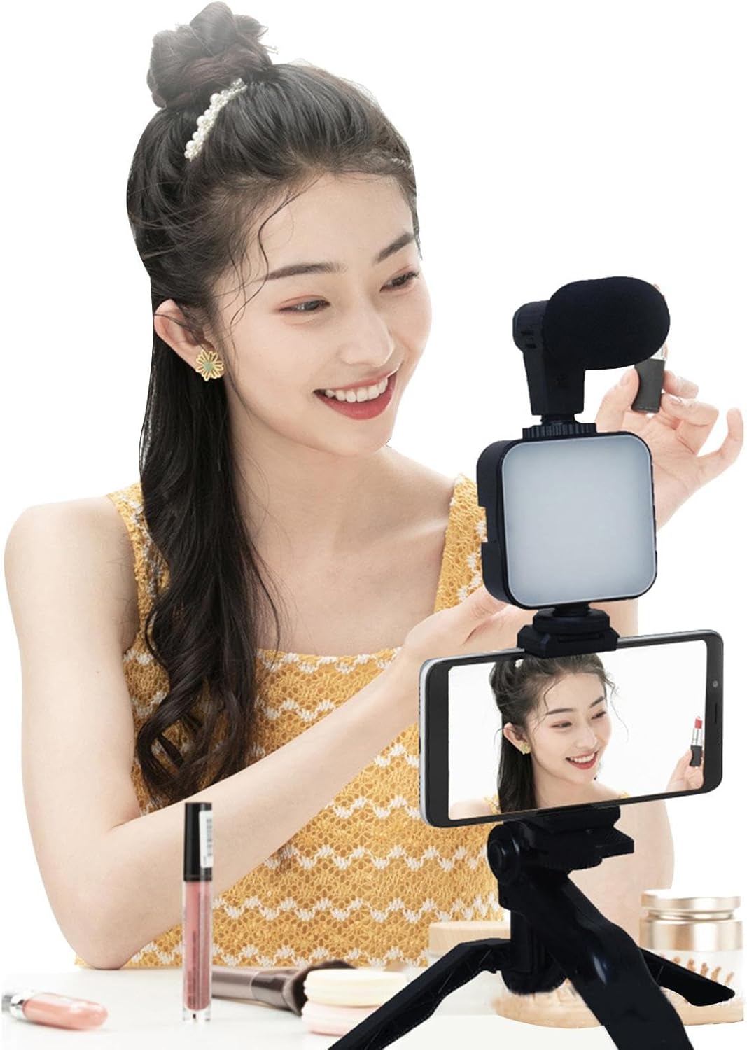 Vlogging Camera Kit – Portable Mobile Video Creation Set, Integrated Audio Recording Module, Compact Content Production Equipment, Handheld Media Capture System Longtail Feature | Complete Creator Sol