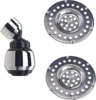 Siroflex 2506/25S "Kit Cocina" - 2 Filtros Fregadero + Atomizador Ahorro Agua - Los Filtros Fregadero son de Acero Inoxidable y sirven para todos los fregaderos