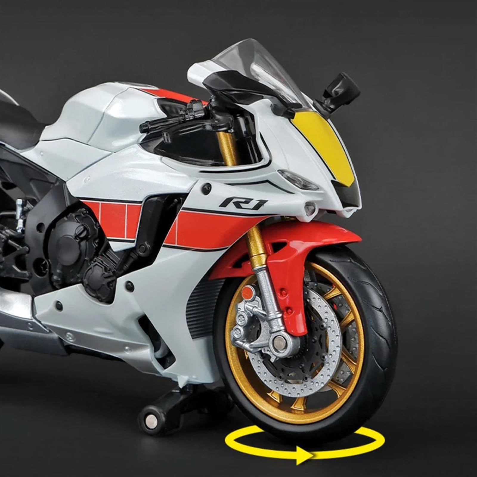 Modelo de Motocicleta 1:12 para Yamaha YZF R1M, Modelo De Motocicleta De Metal Fundido A Presión, Coleccionables De Motocicletas