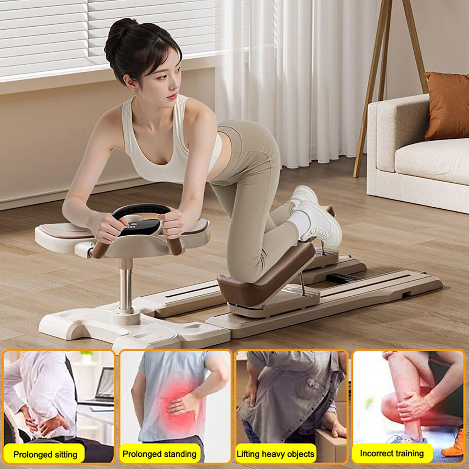 Crawling Machine, Dispositivo Di Strisciamento Fitness, Spine Twist ＆ Stretch Trainer, Attrezzatura Per Allenamento Per Alleviare Il Mal Di Schiena, Stretching Delle Gambe E Attivazione Del Core