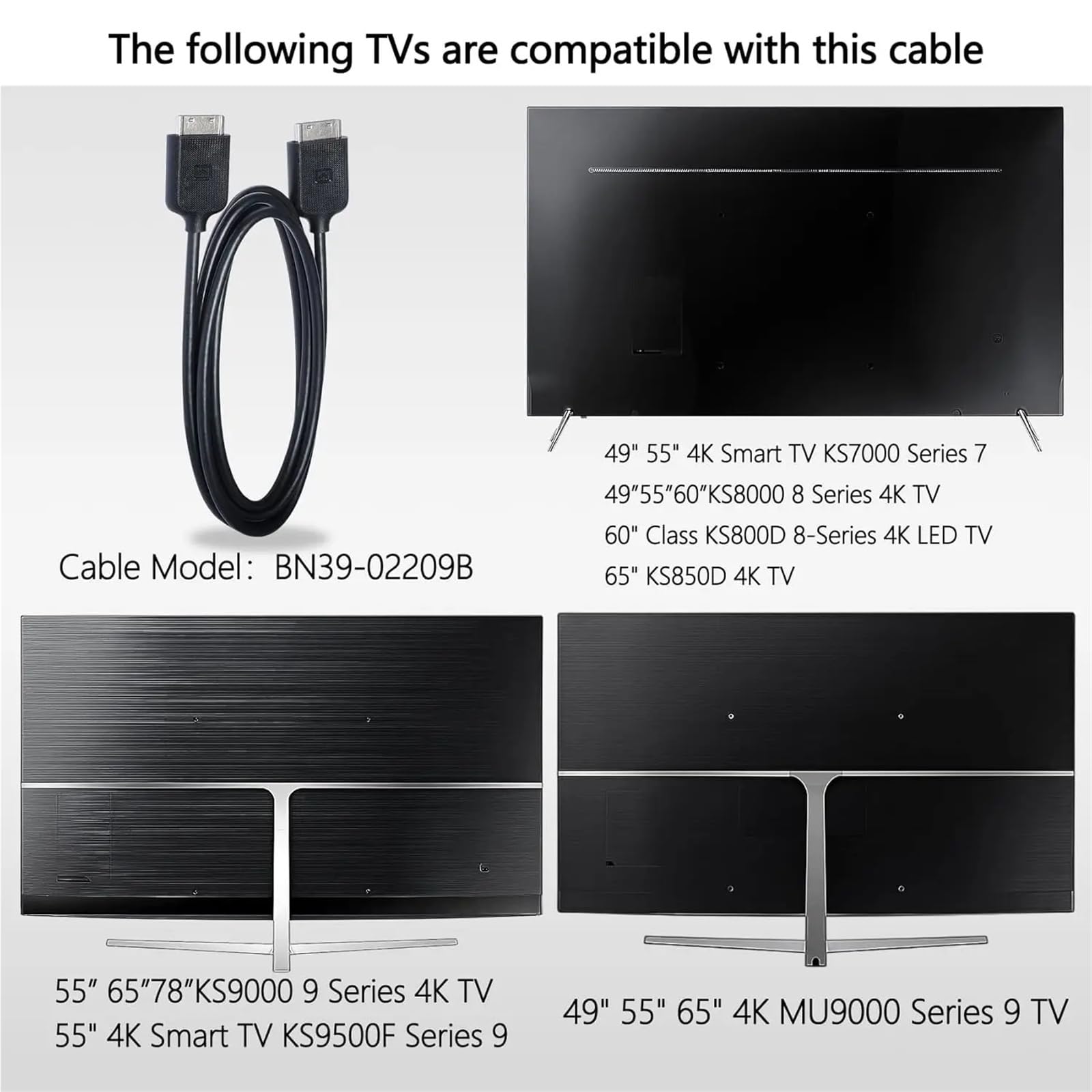 TV Line One Connect-Kabel, 2 M, BN39-02209B, BN3902209B, Kompatibel Mit Samsung KS7000 KS7500 KS8000 KS9000 KS9500 KS9800 KS9810 TV KS-Serie Set-Top-Box (STB)