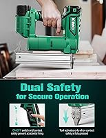 Vista 7 de KIMO - Pistola de uñas de calibre 18 inalámbrica con batería de 2.0 Ah x 2 y cargador rápido, 5000 clavos, disparo de un solo contacto, 180